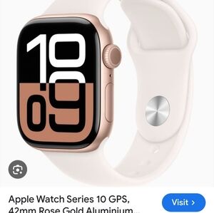 Apple Watch Series 10 GPS, 42mm Rose Gold